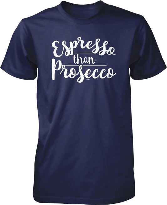 Men's Casual T-Shirt – Espresso Prosecco Shirt | Durable Pre Shrunk Cotton Tee