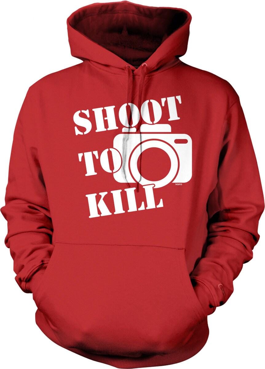 Camera Hooded Sweatshirt - Pouch Pocket Hoodie with Double Ply Hood for Photography