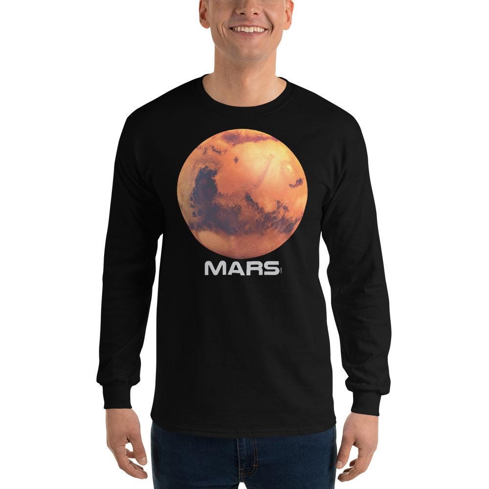 Planet Mars Men’s Long Sleeve Shirt