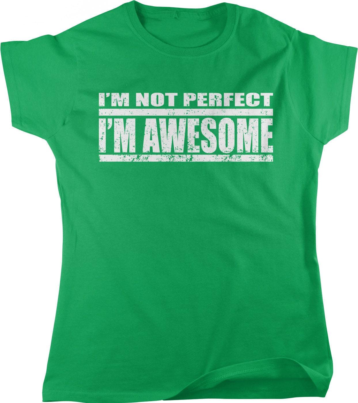 Motivational Women's Shirt – Perfectly Imperfect Tee | Light Gray, Sizes S-XL