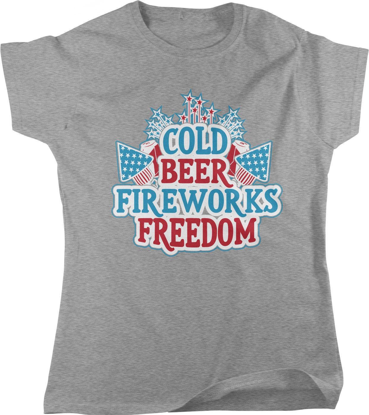 July 4th Women's T-Shirt – Patriotic Cotton Shirt With USA Flag Clothing Design