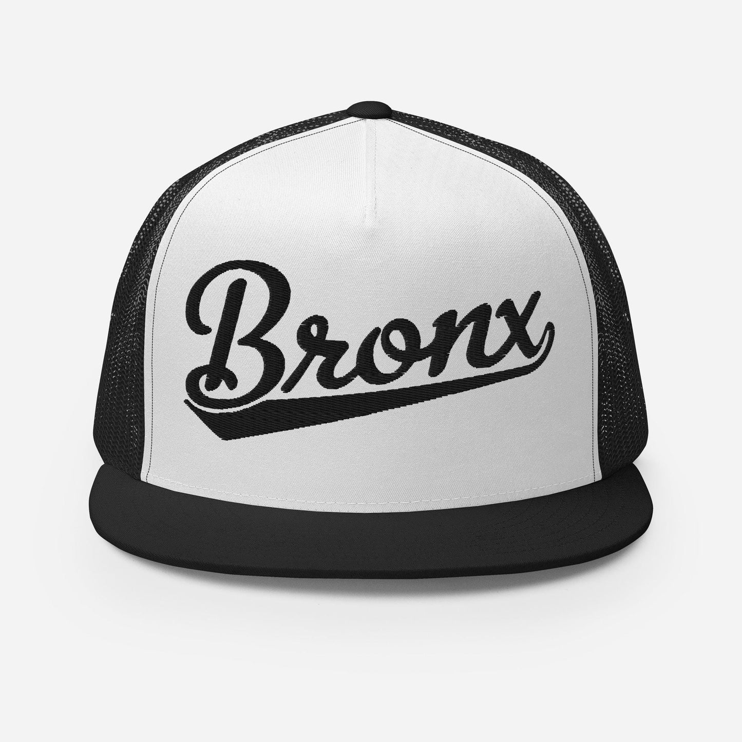 Bronx Snapback Trucker Hat – Five Panel Flat Bill Cap With Mesh Back & Adjustable Closure