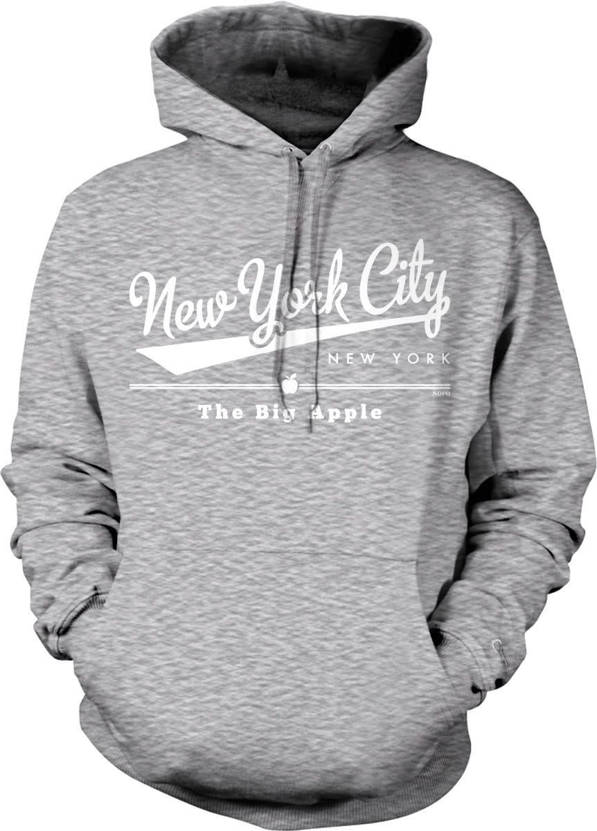 Big Apple Hoodie - NYC City Sweatshirt With Cotton Blend Fabric & Pouch Pocket