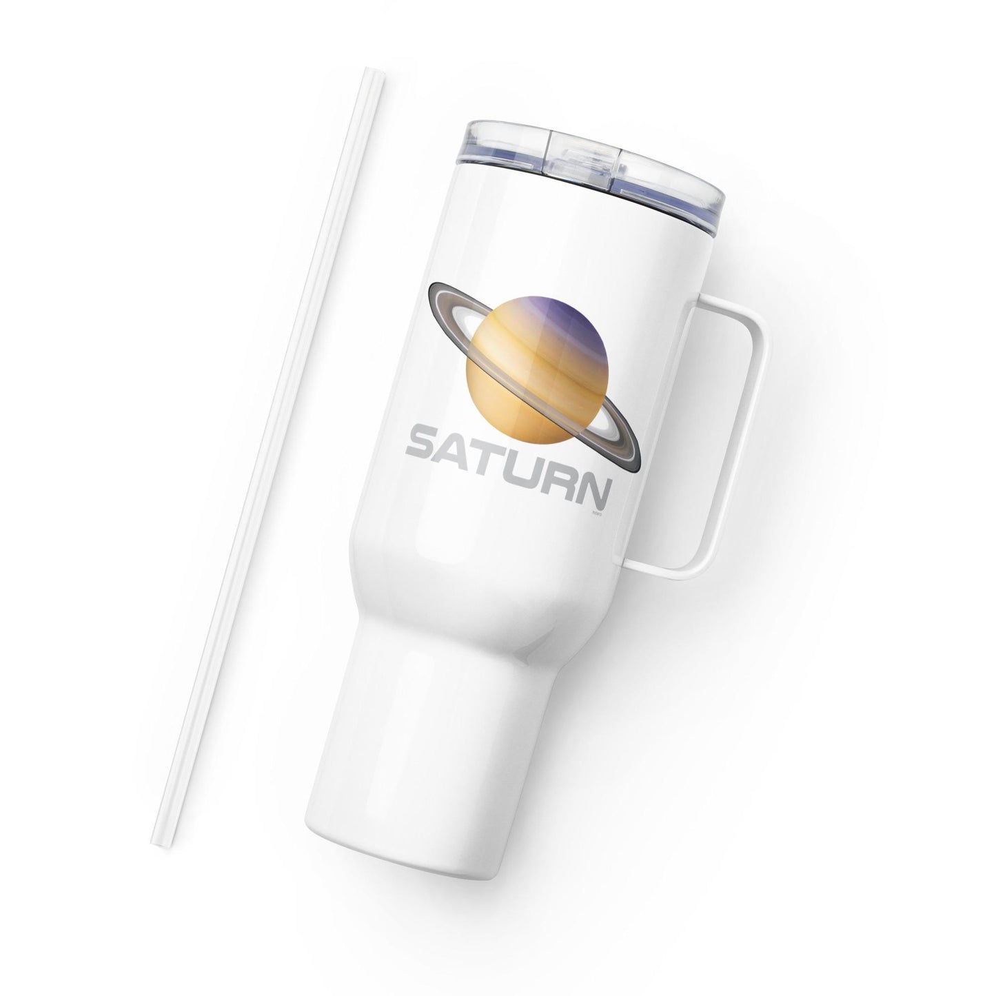 Planet Saturn Travel mug with a handle
