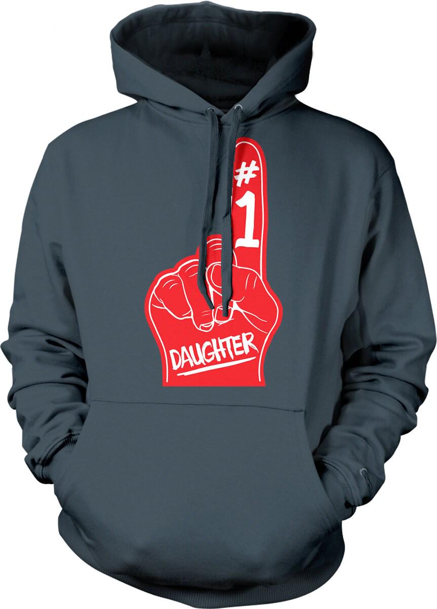 Daughter Sweatshirt – Number One Daughter Foam Finger Design | Cozy Cotton Blend Hoodie