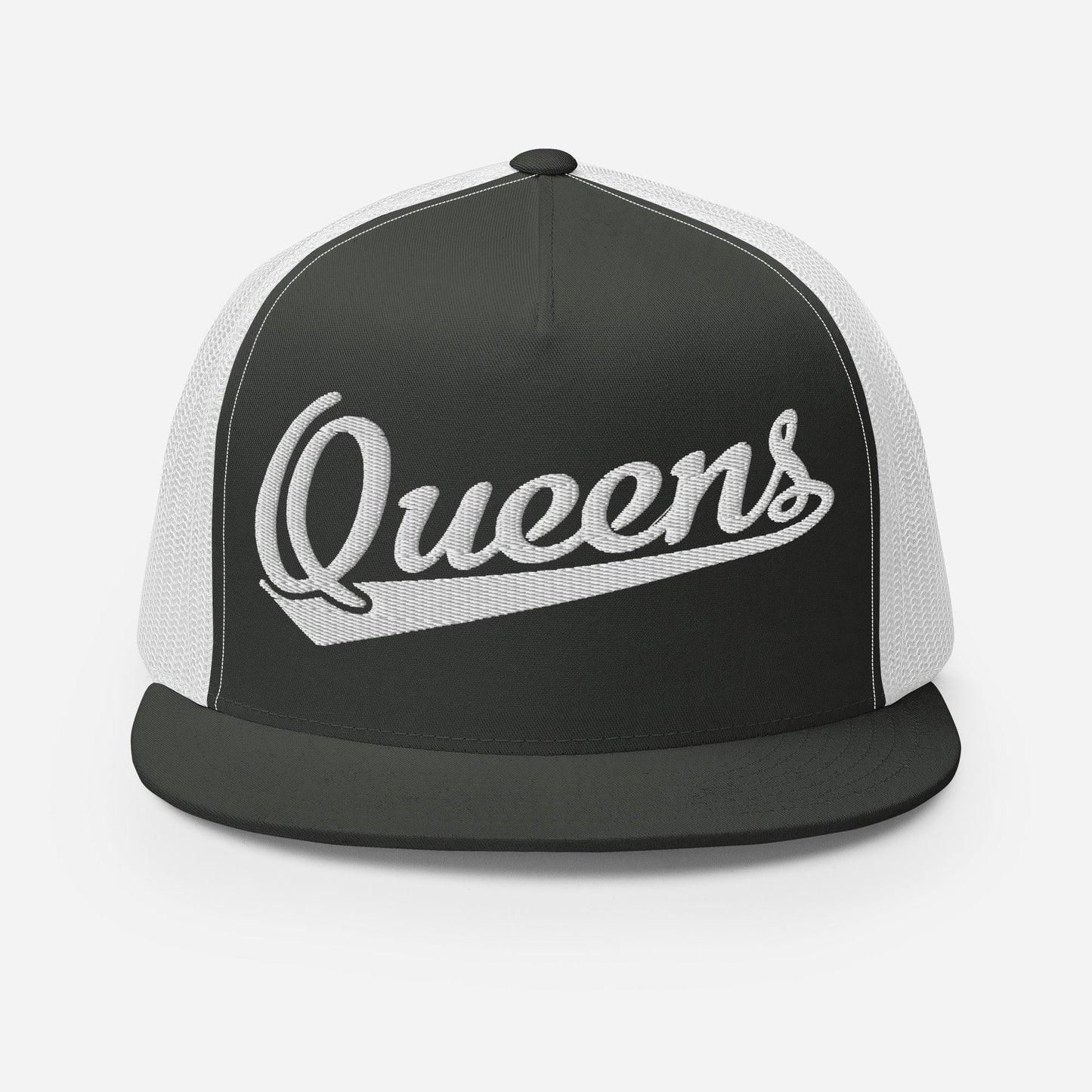 Queens Snapback Trucker Hat – Five Panel Urban Streetwear Hat With Breathable Mesh Back