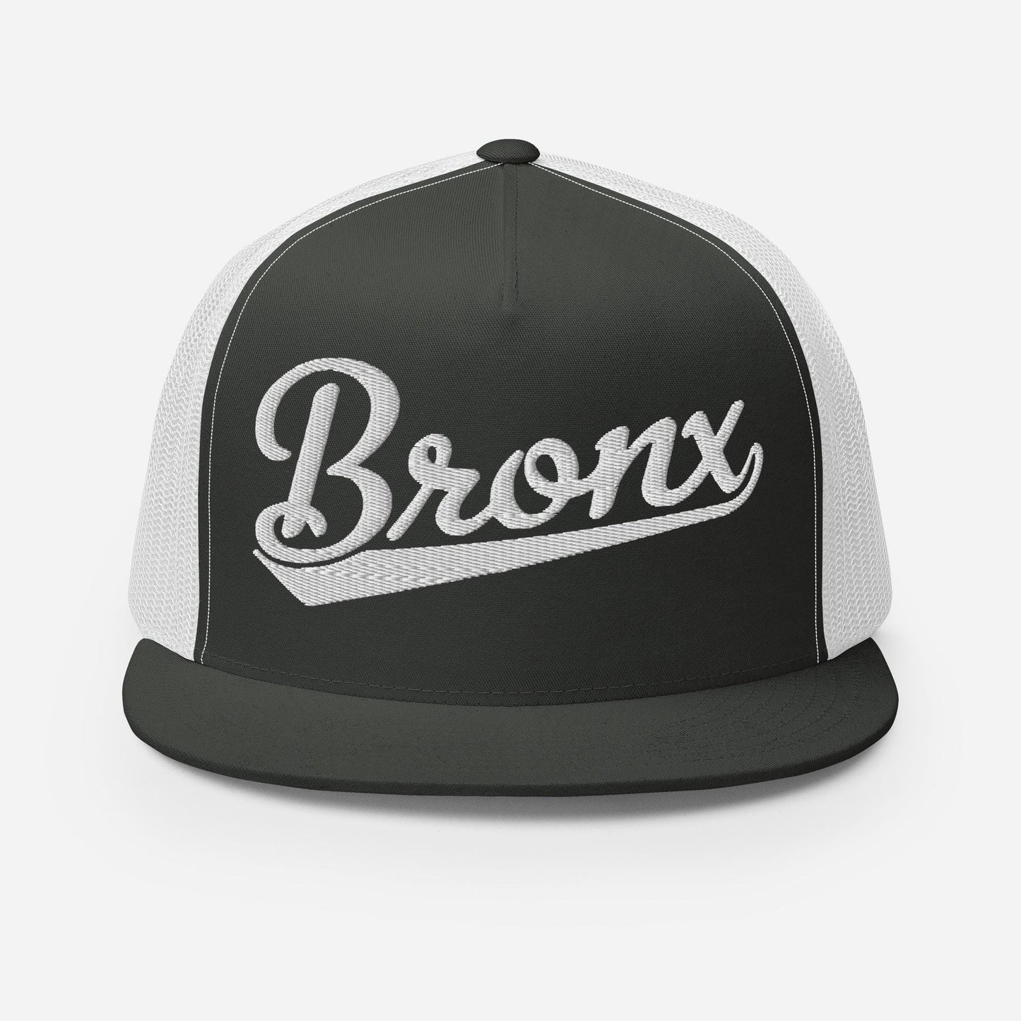 Bronx Snapback Trucker Hat – Five Panel Flat Bill Cap With Mesh Back & Adjustable Closure