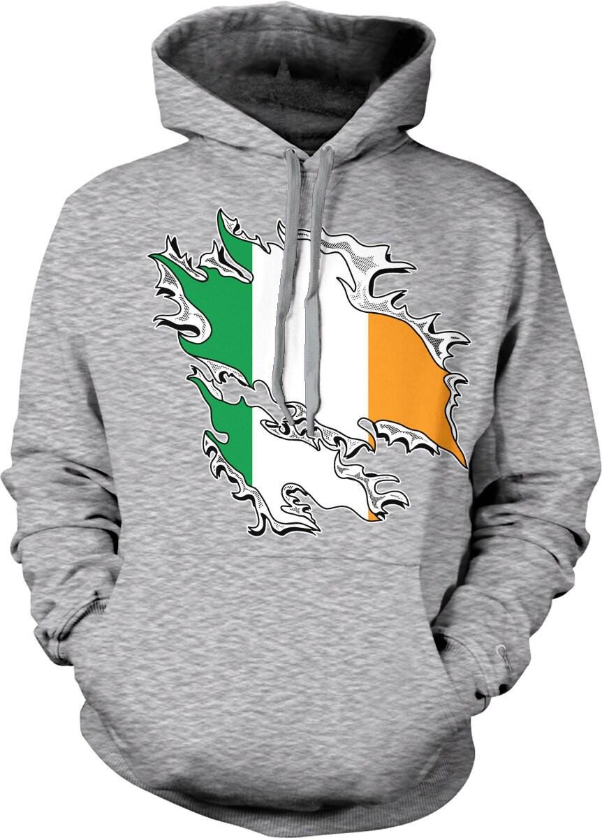 Irish Flag Sweatshirt – Cozy Unisex Hooded Hoodie With Pouch Pocket & Shamrock Spirit Wear