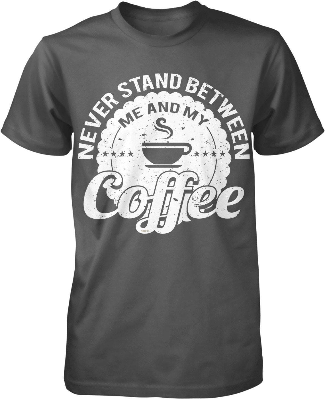 Coffee Men's T-Shirt – Durable Pre Shrunk Cotton Tee with Relaxed Fit & Taped Neck Seams