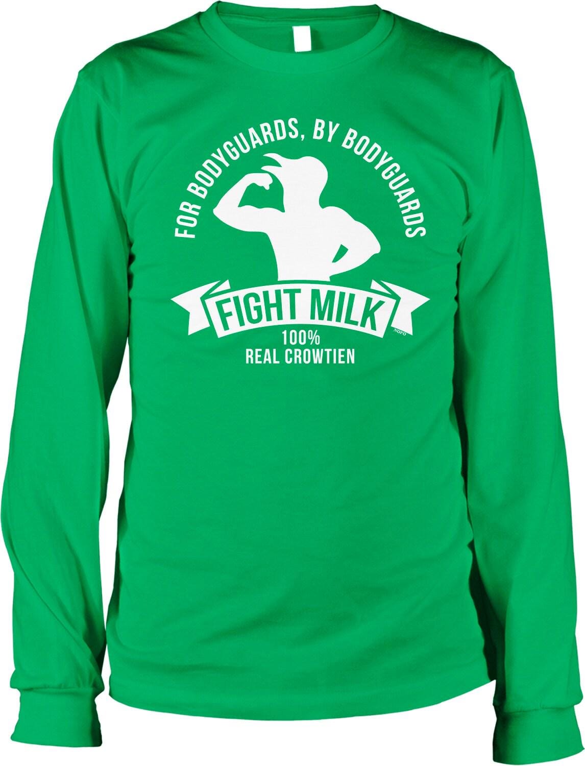 Fight Milk Shirt - Long Sleeve Cotton Casual Shirt With Durable Pre Shrunk Cotton