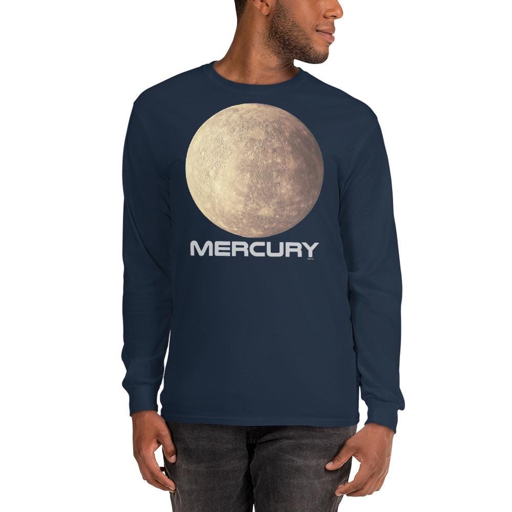 Planet Mercury Men’s Long Sleeve Shirt