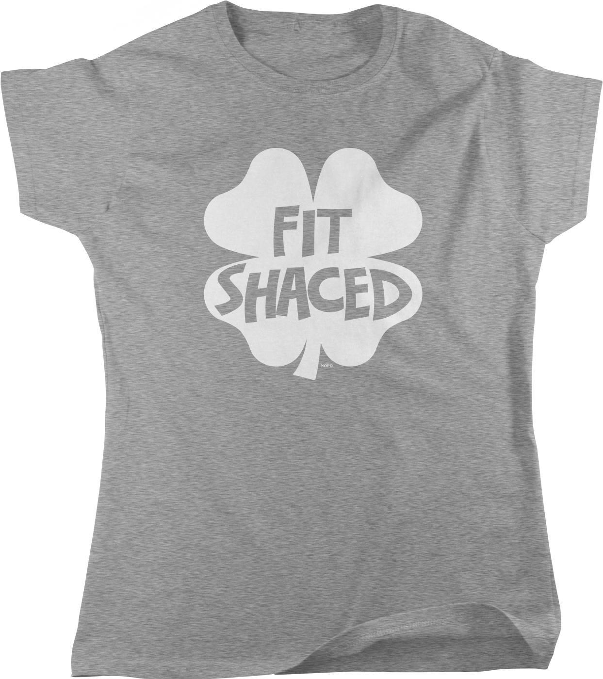 Funny St Patrick's T-Shirt - Women's Casual Tee With Lucky Four Leaf Clover Design