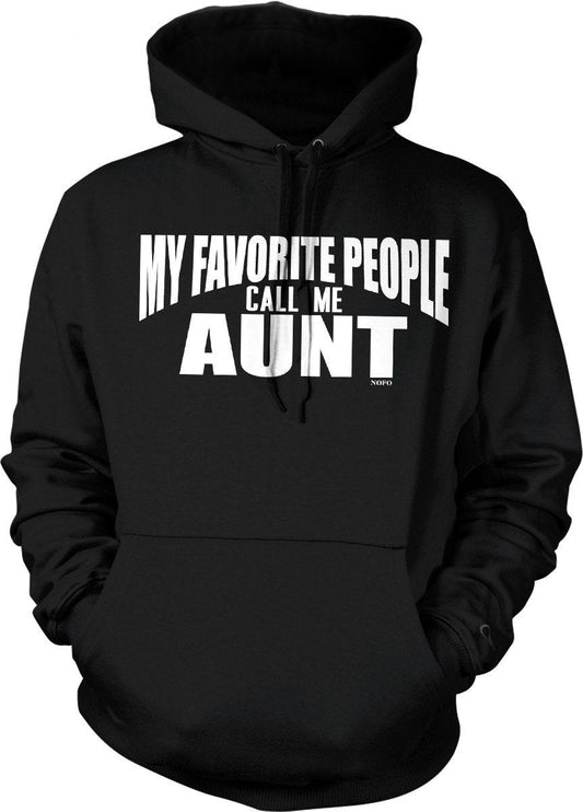Aunt Hooded Sweatshirt - Cozy Cotton Hoodie With Pouch Pocket & Draw Cord