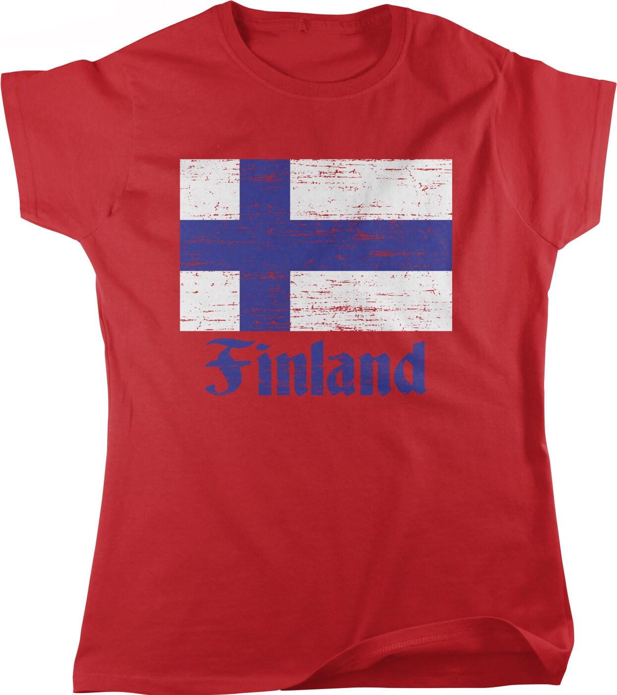 Finnish Pride T-Shirt – Women's Flag Tee | Cotton Flag Shirt, Comfort Fit