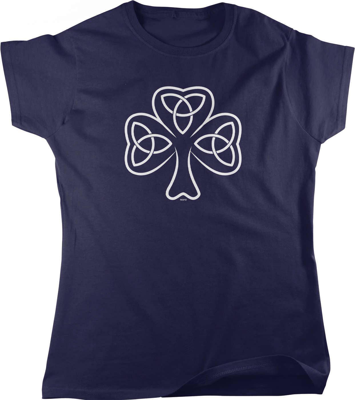 Celtic Shamrock T-shirt – Women's Irish Pride Shirt with Lucky Clover Design