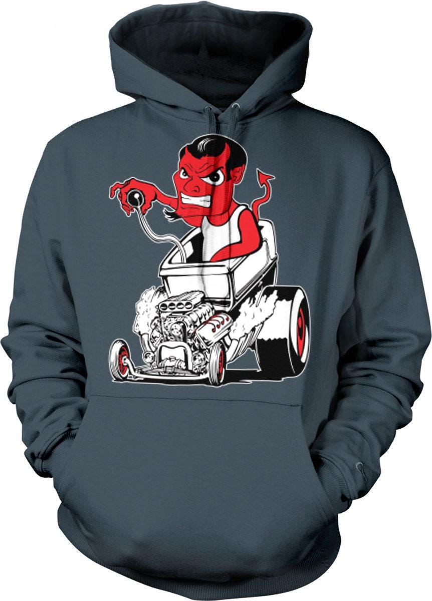 Hot Rod Hoodie - Vintage Flame Graphic Sweatshirt | Durable Cotton Blend