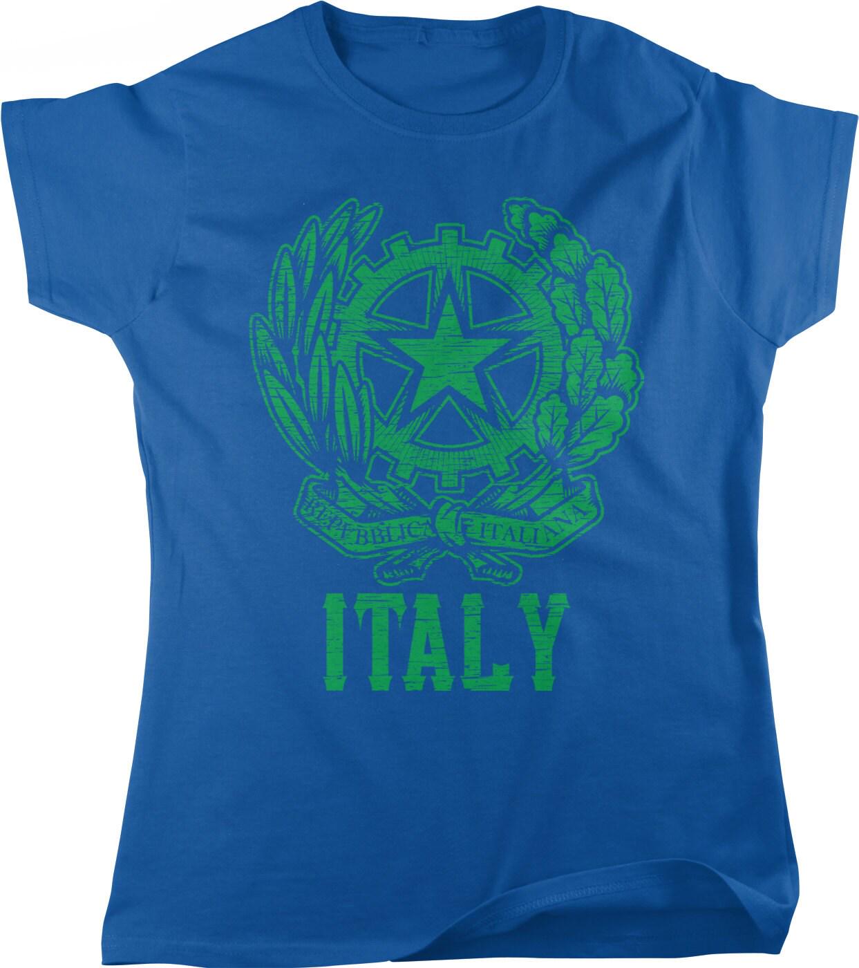 Italy Coat Of Arms T-Shirt - Women's Casual Tee With Stella D'Italia Emblem