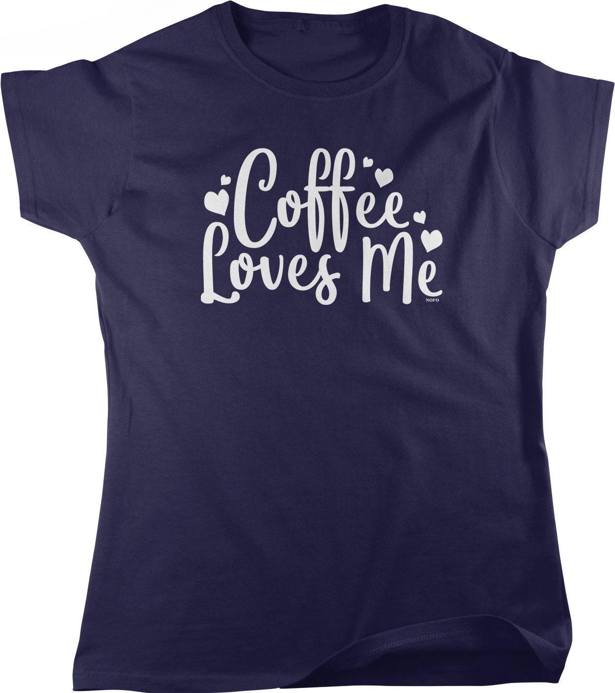 Coffee Lover T-Shirt - Womens Casual Tee With Pre Shrunk Cotton & Seamless Rib Collar