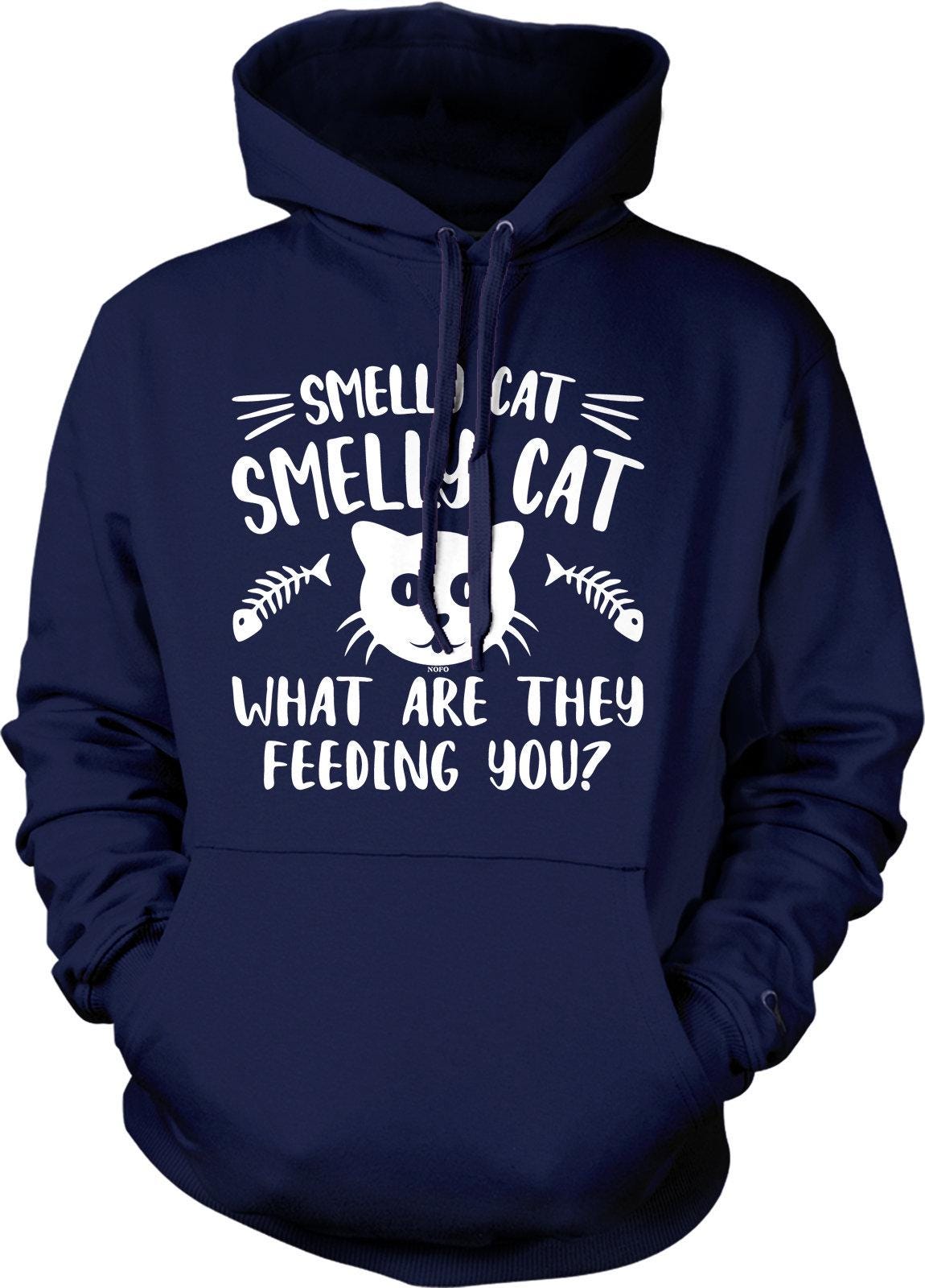 Smelly Cat Hoodie - Cozy Cotton Blend Hooded Sweatshirt with Pouch Pocket