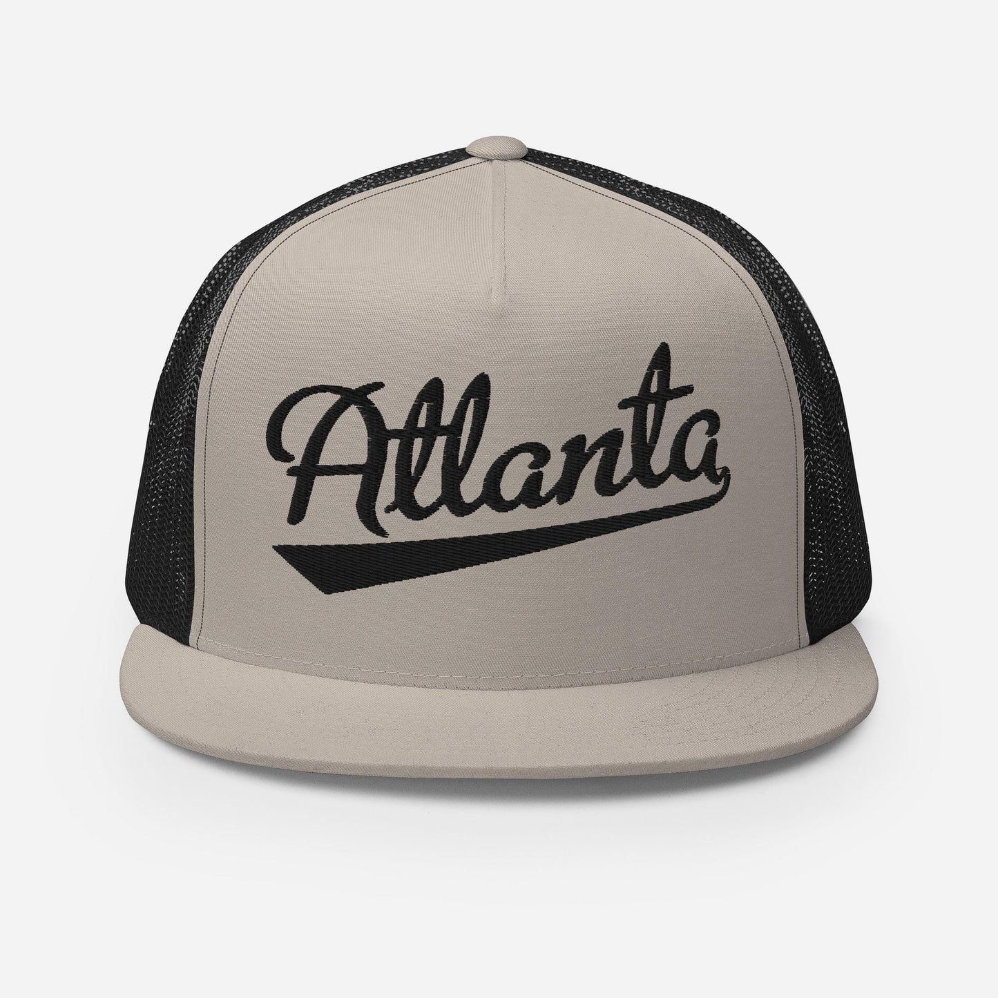 Snapback Trucker Hat - Atlanta Five Panel Cap | Mesh Back, Flat Bill