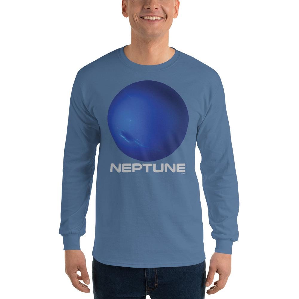 Planet Neptune Men’s Long Sleeve Shirt