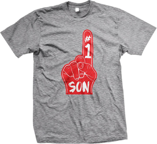 Number One Son T-Shirt – Comfortable Cotton Tee With Foam Finger Graphic