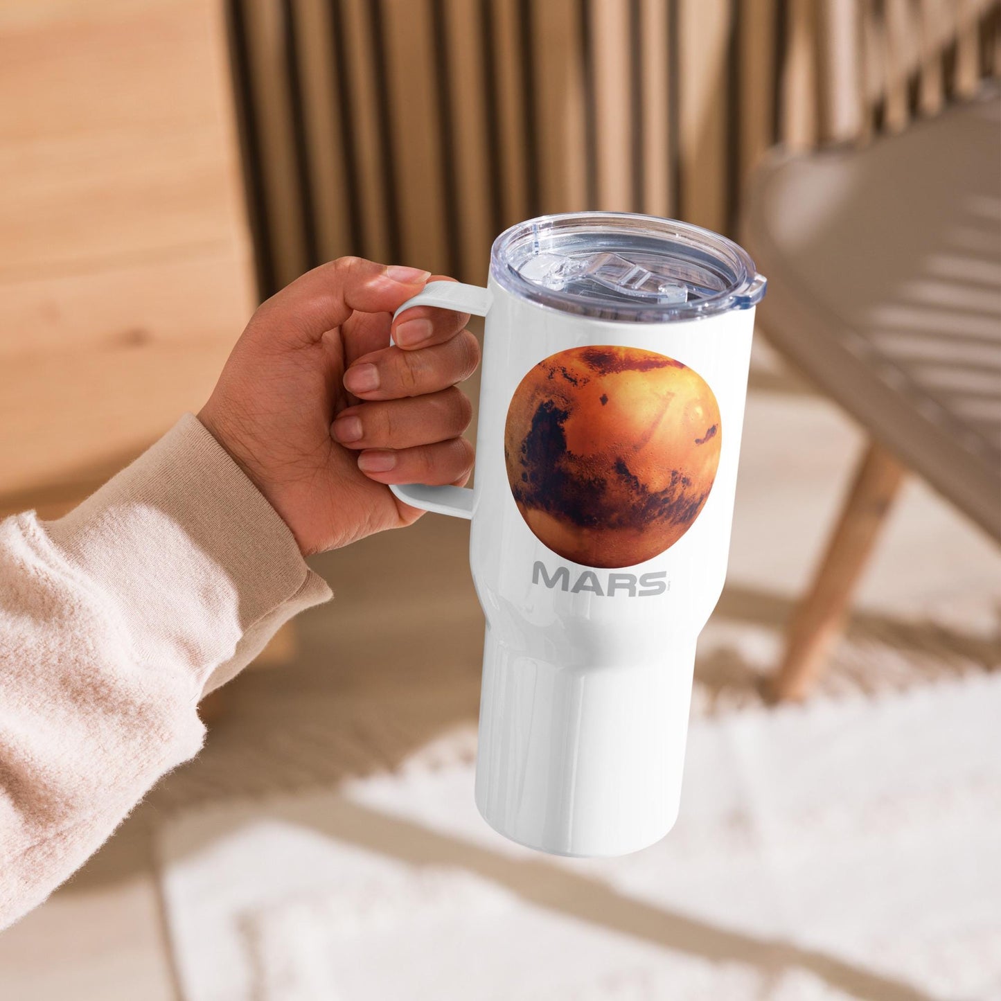Planet Mars Travel mug with a handle