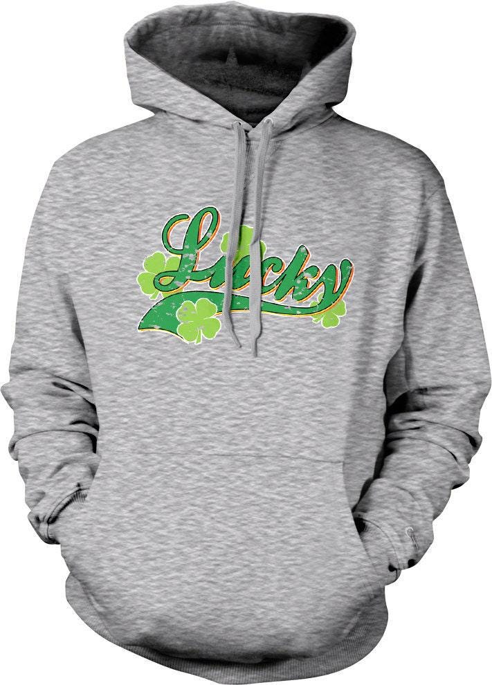 Shamrock Hooded Sweatshirt - Four Leaf Clover Hoodie | Cozy Irish Clover Sweatshirt