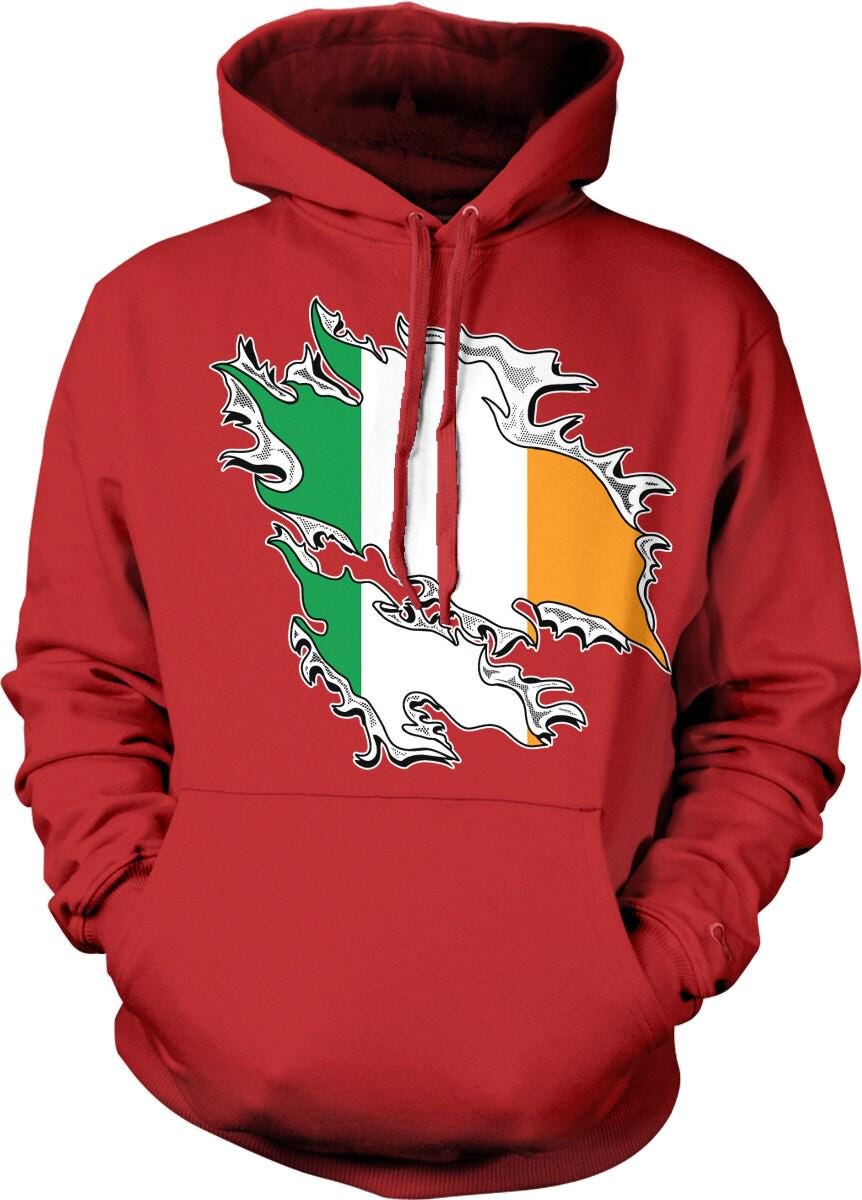 Irish Flag Sweatshirt – Cozy Unisex Hooded Hoodie With Pouch Pocket & Shamrock Spirit Wear