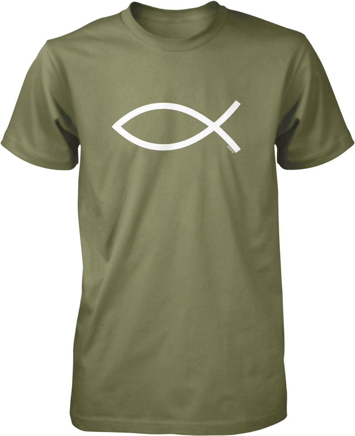 Jesus Fish T-Shirt – Men's Faith Apparel With Biblical Fish Design Tee