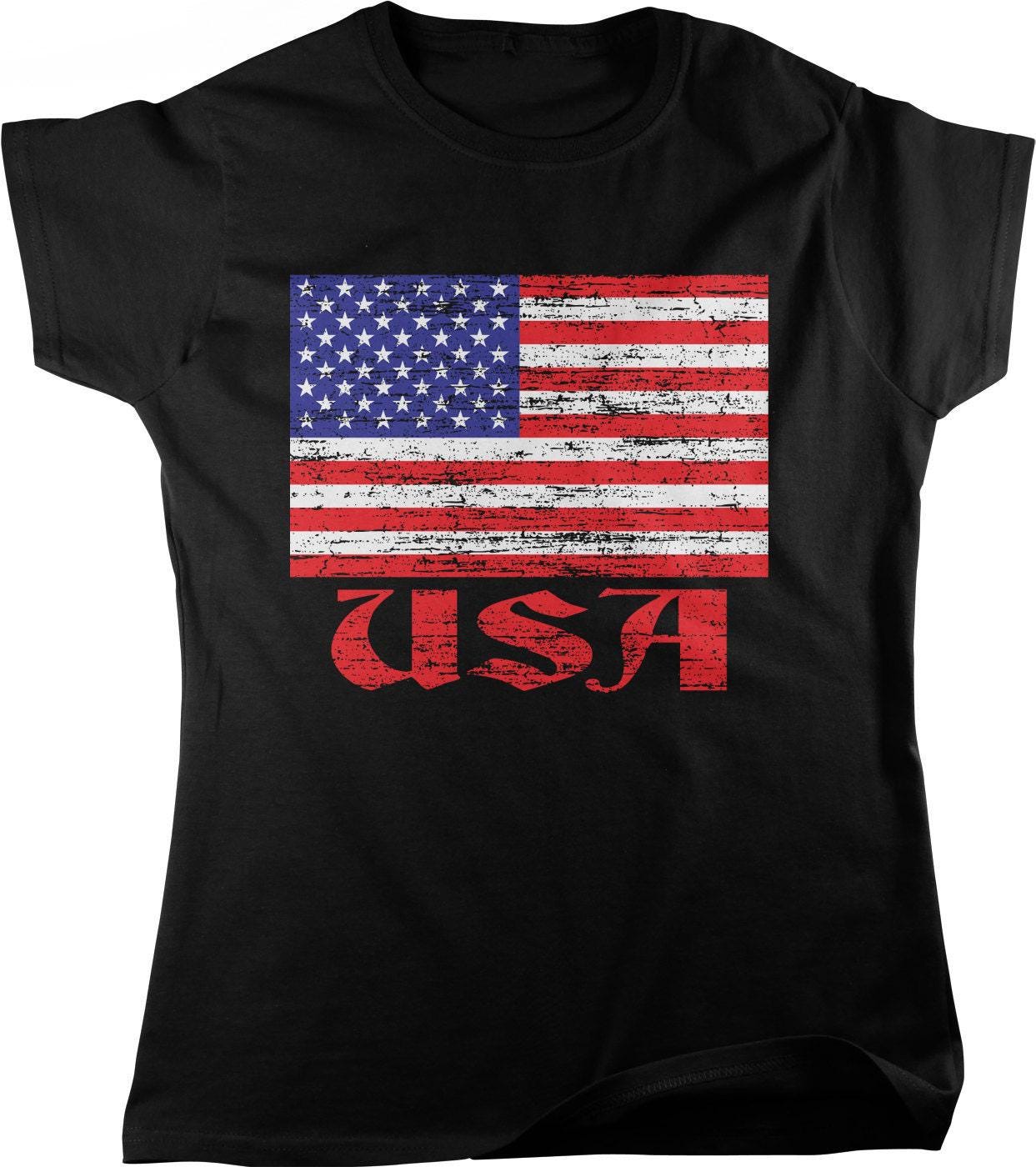 USA Pride T-Shirt - Lightweight Cotton Shirt | Women's Sizes S-XL, Soft Durable Fabric
