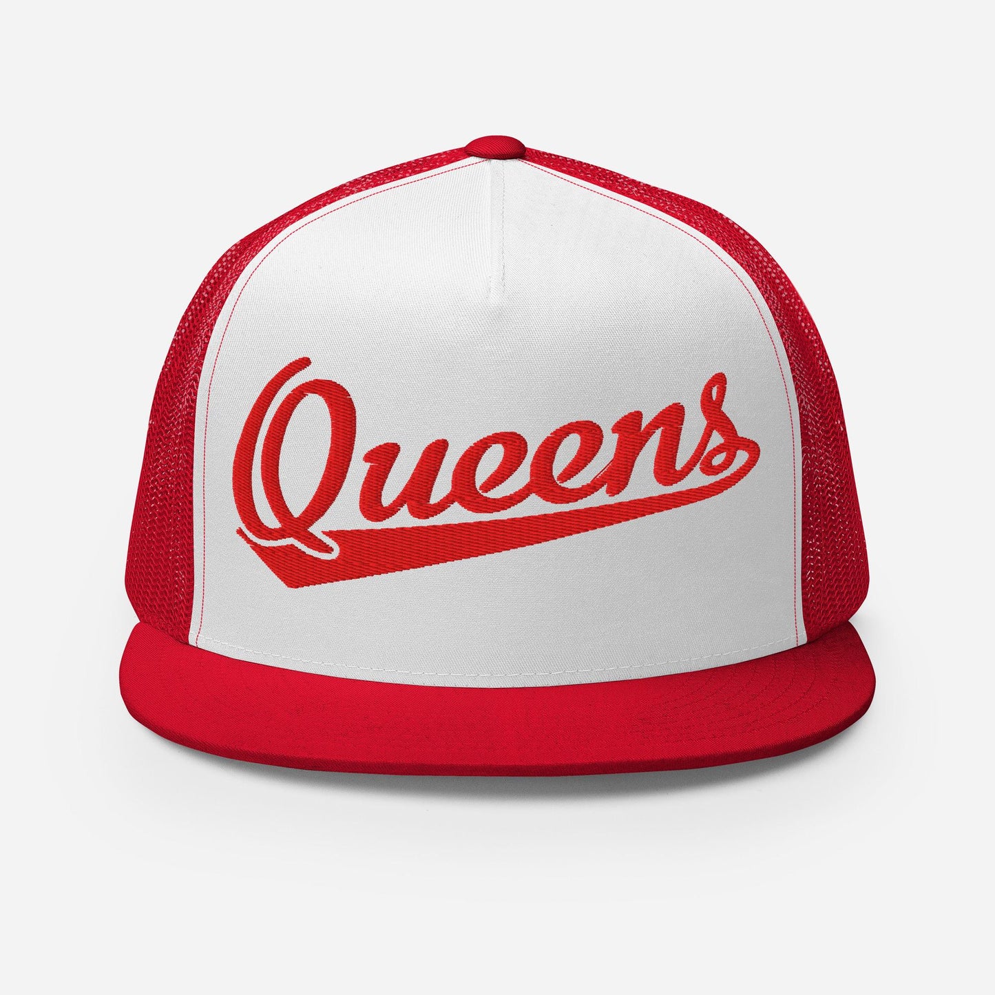 Queens Snapback Trucker Hat – Five Panel Urban Streetwear Hat With Breathable Mesh Back