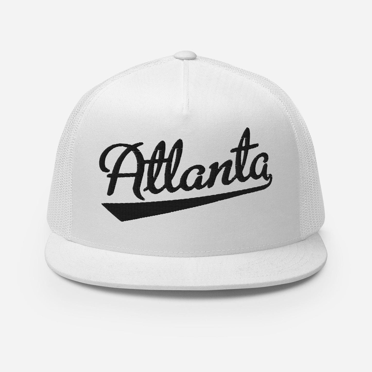 Snapback Trucker Hat - Atlanta Five Panel Cap | Mesh Back, Flat Bill