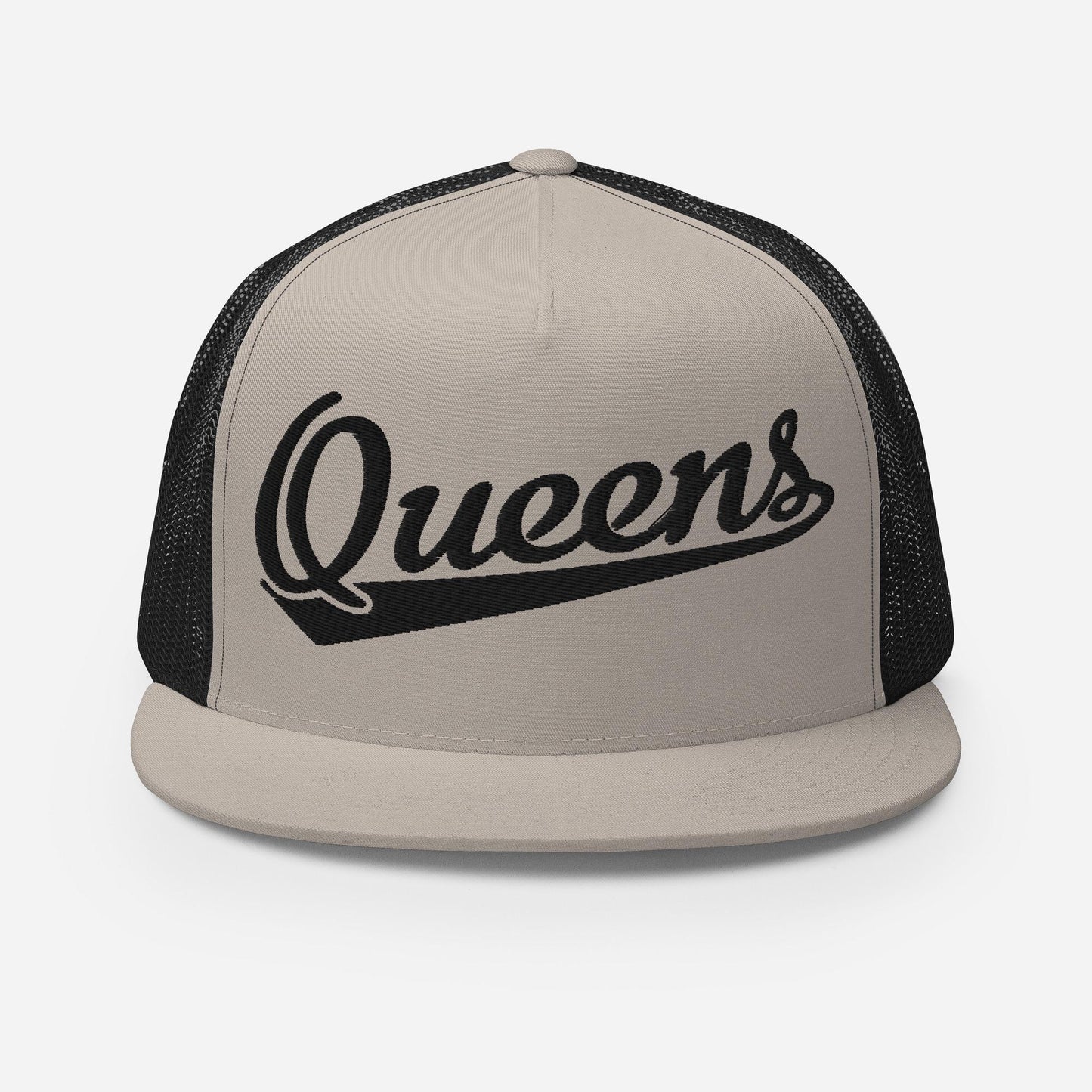 Queens Snapback Trucker Hat – Five Panel Urban Streetwear Hat With Breathable Mesh Back