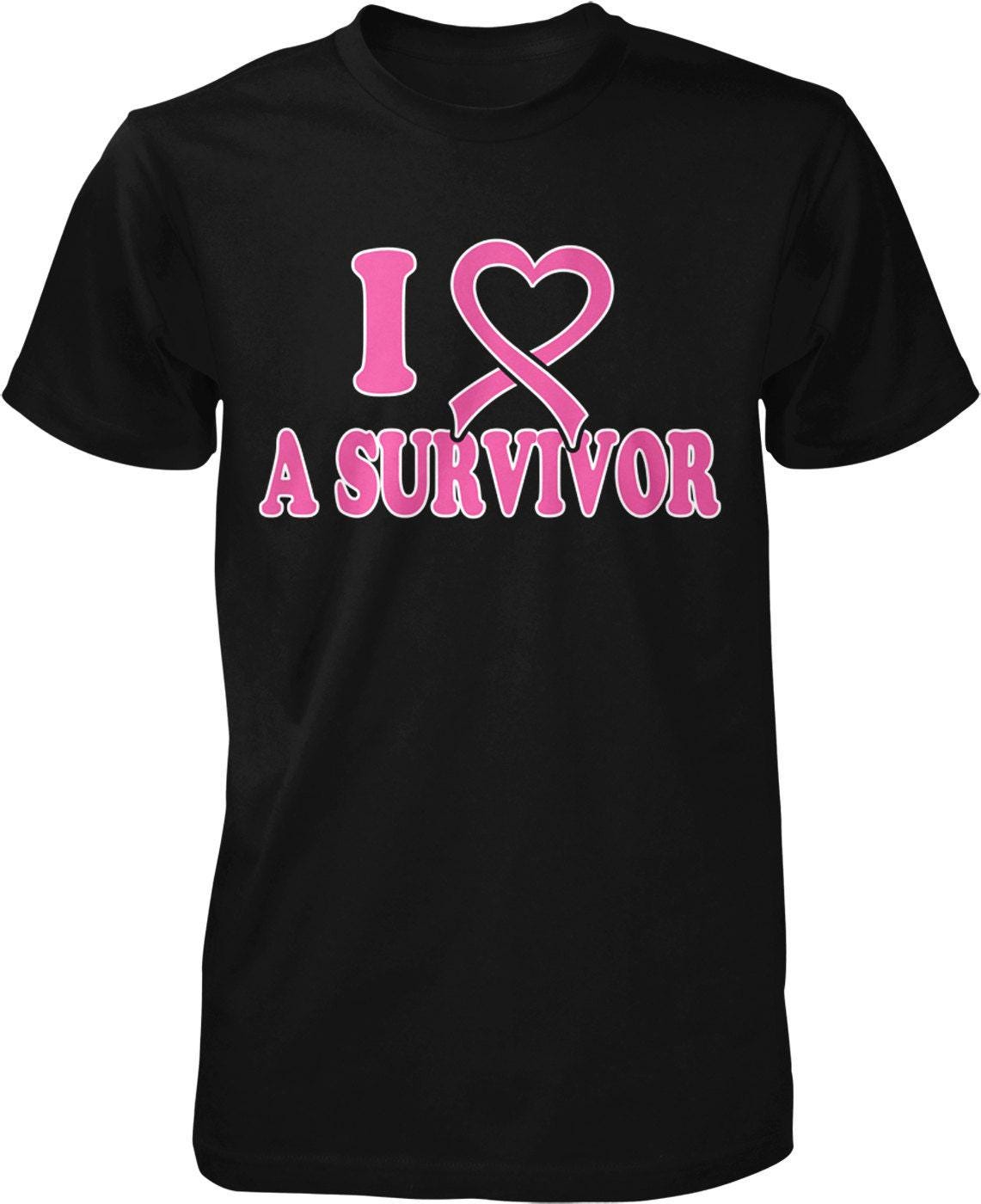 Cancer Survivor T-Shirt – Breast Cancer Shirt With Pink Ribbon Apparel Design