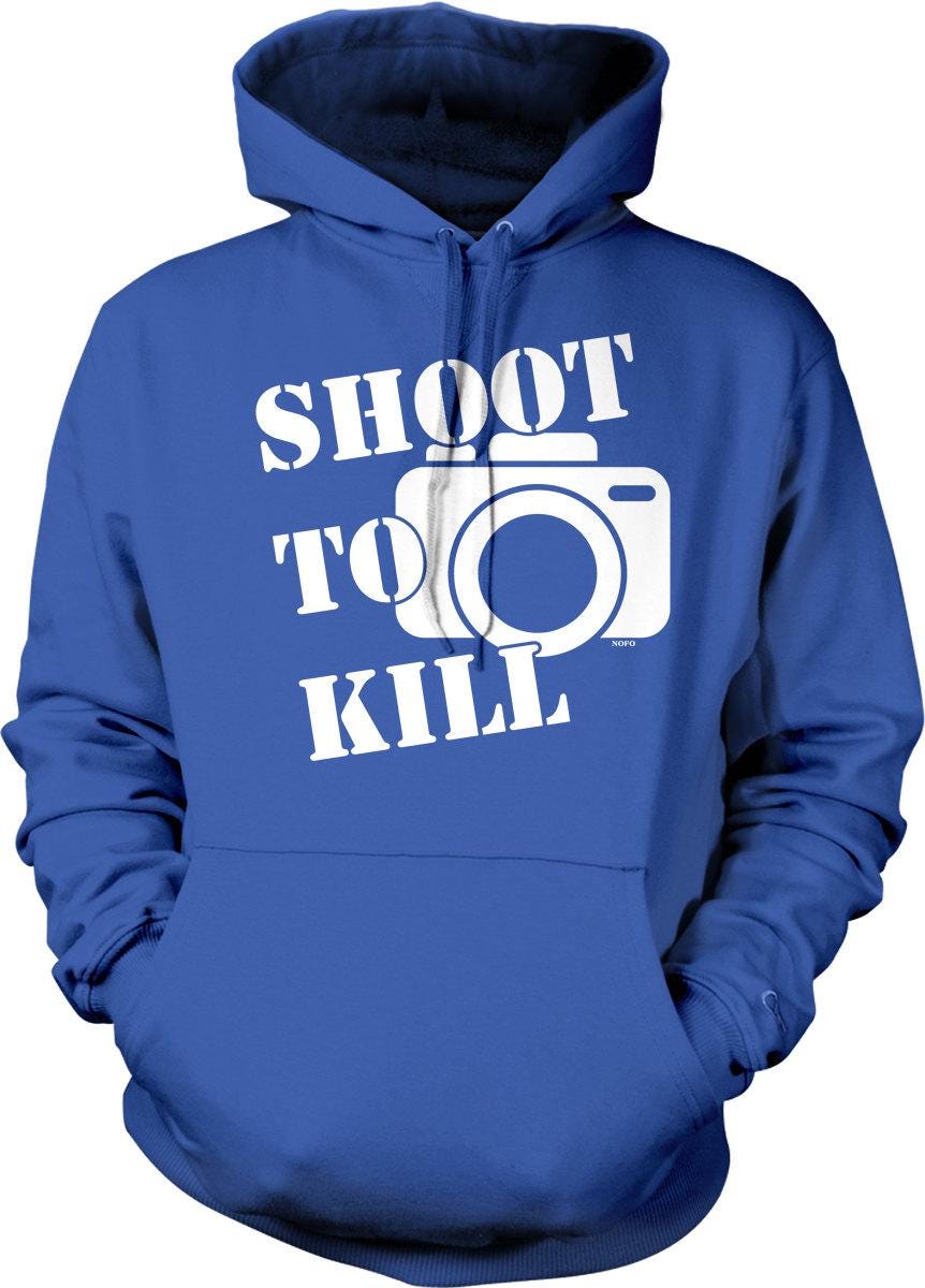 Camera Hooded Sweatshirt - Pouch Pocket Hoodie with Double Ply Hood for Photography