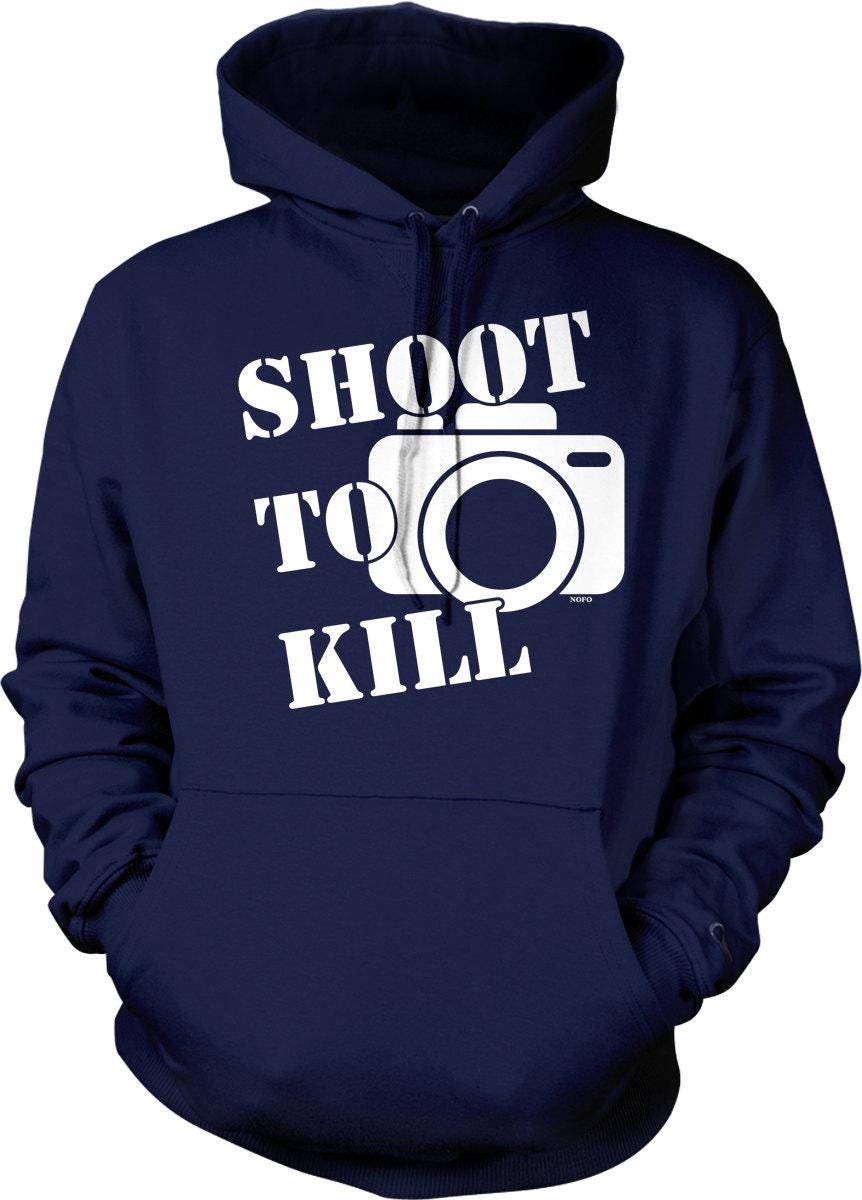 Camera Hooded Sweatshirt - Pouch Pocket Hoodie with Double Ply Hood for Photography