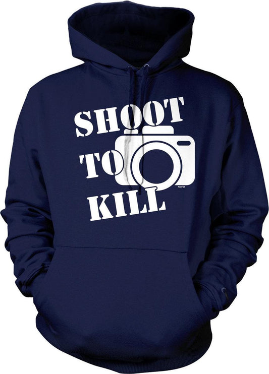 Camera Hooded Sweatshirt - Pouch Pocket Hoodie with Double Ply Hood for Photography