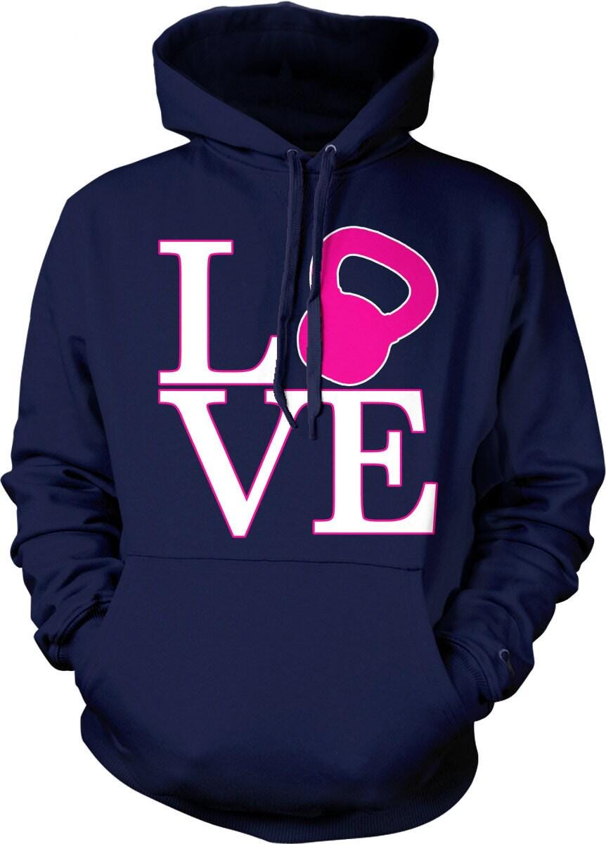 Kettlebell Workout Hoodie - Comfortable Gym Hoodie With Pouch Pocket & Durable Cotton Blend