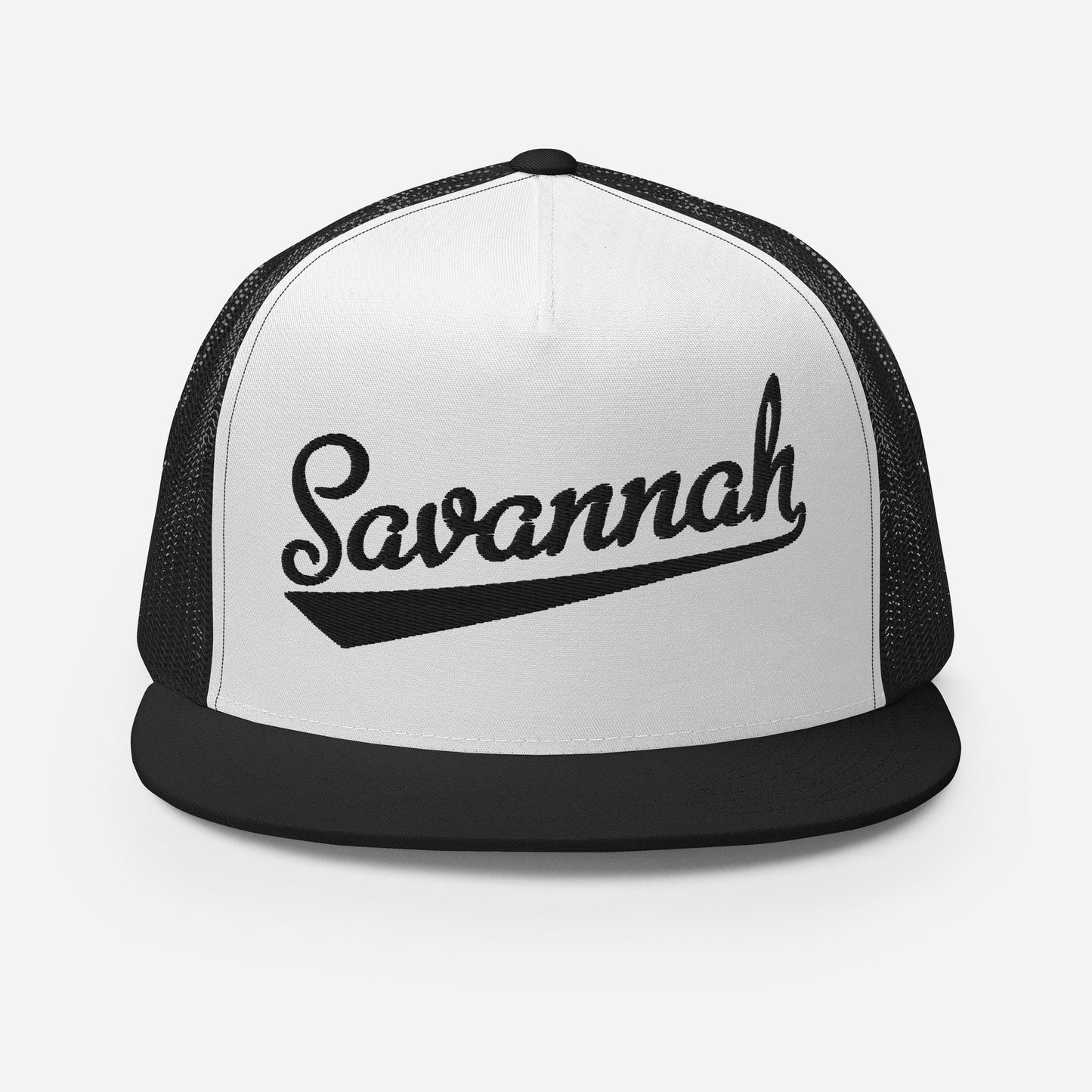 Snapback Trucker Hat - 6 Panel Cotton Front Panel With Polyester Mesh Back