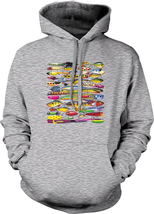 Fishing Lures Sweatshirt – Vibrant Lure Design Hoodie for Anglers