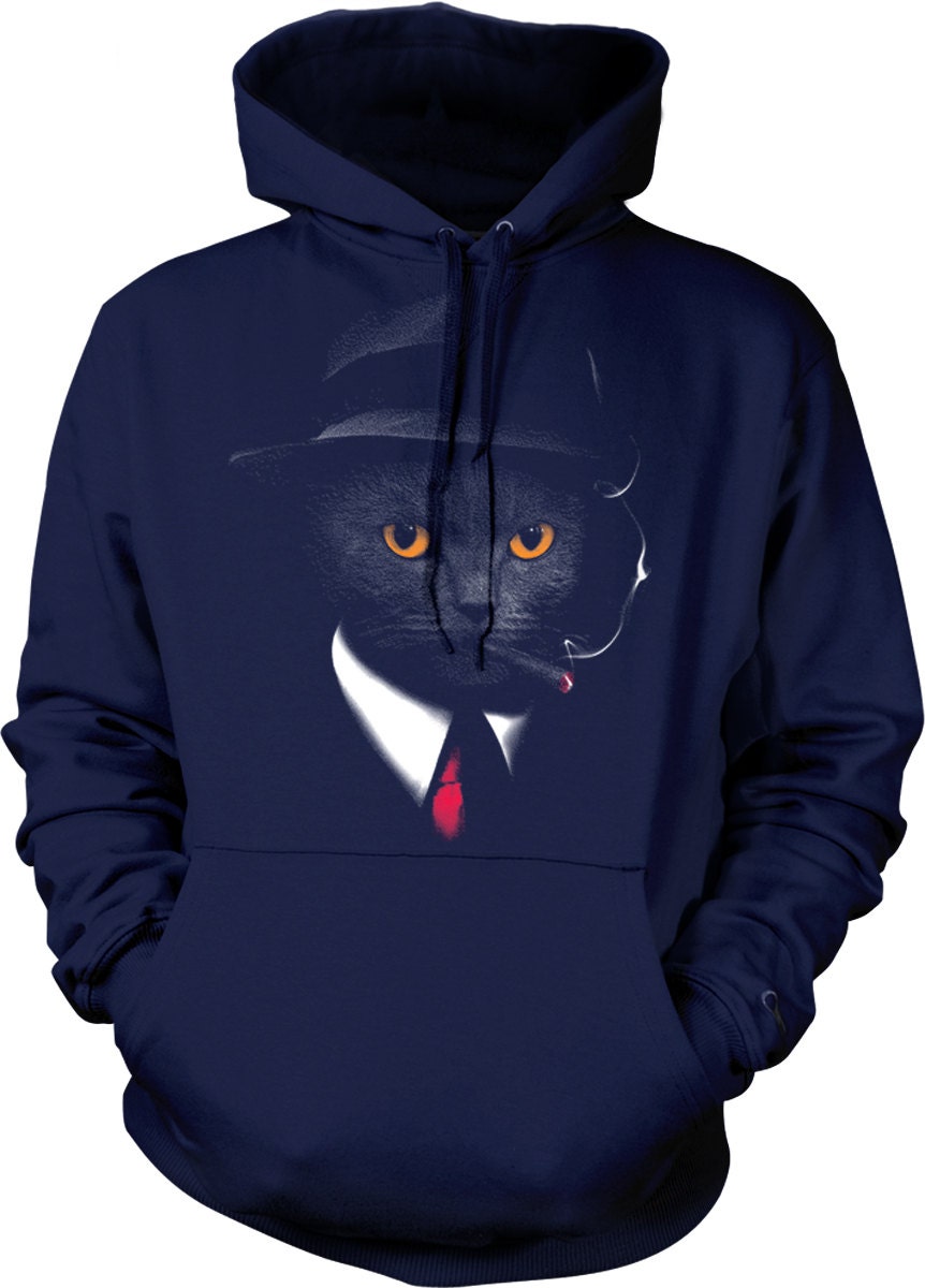 Spy Cat Hoodie – Undercover Detective Hoodie With Pouch Pocket Sweatshirt