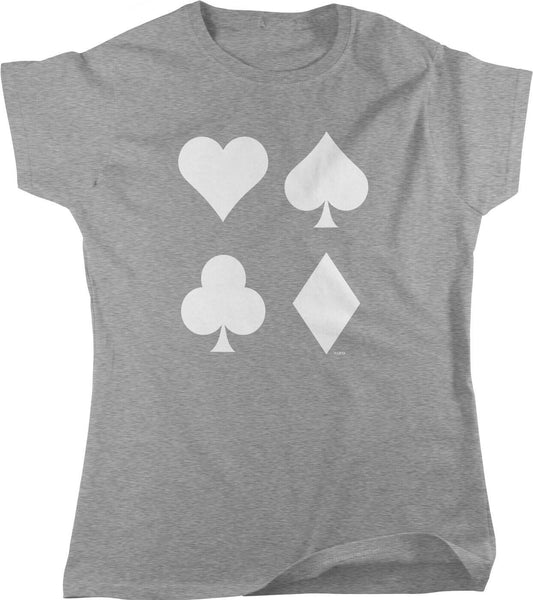 Poker Player T-Shirt - Women's Poker Tee With Playing Card Shirt Design