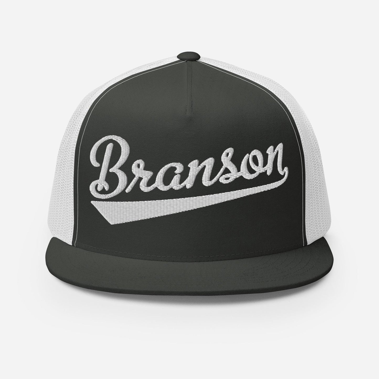 Branson Snapback Trucker Hat - Five Panel Hat With Breathable Mesh Back & Custom Thread Colors