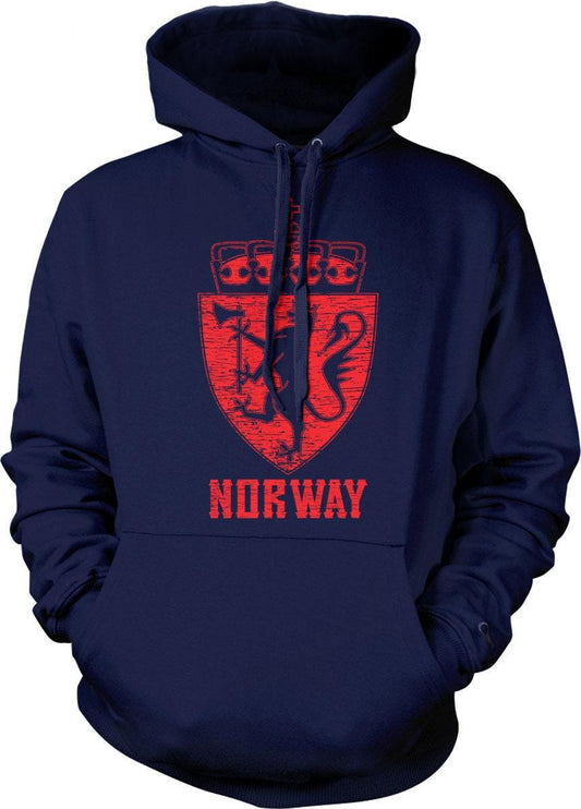 Golden Lion Hoodie – Norway Coat Of Arms Unisex Pouch Pocket Sweatshirt
