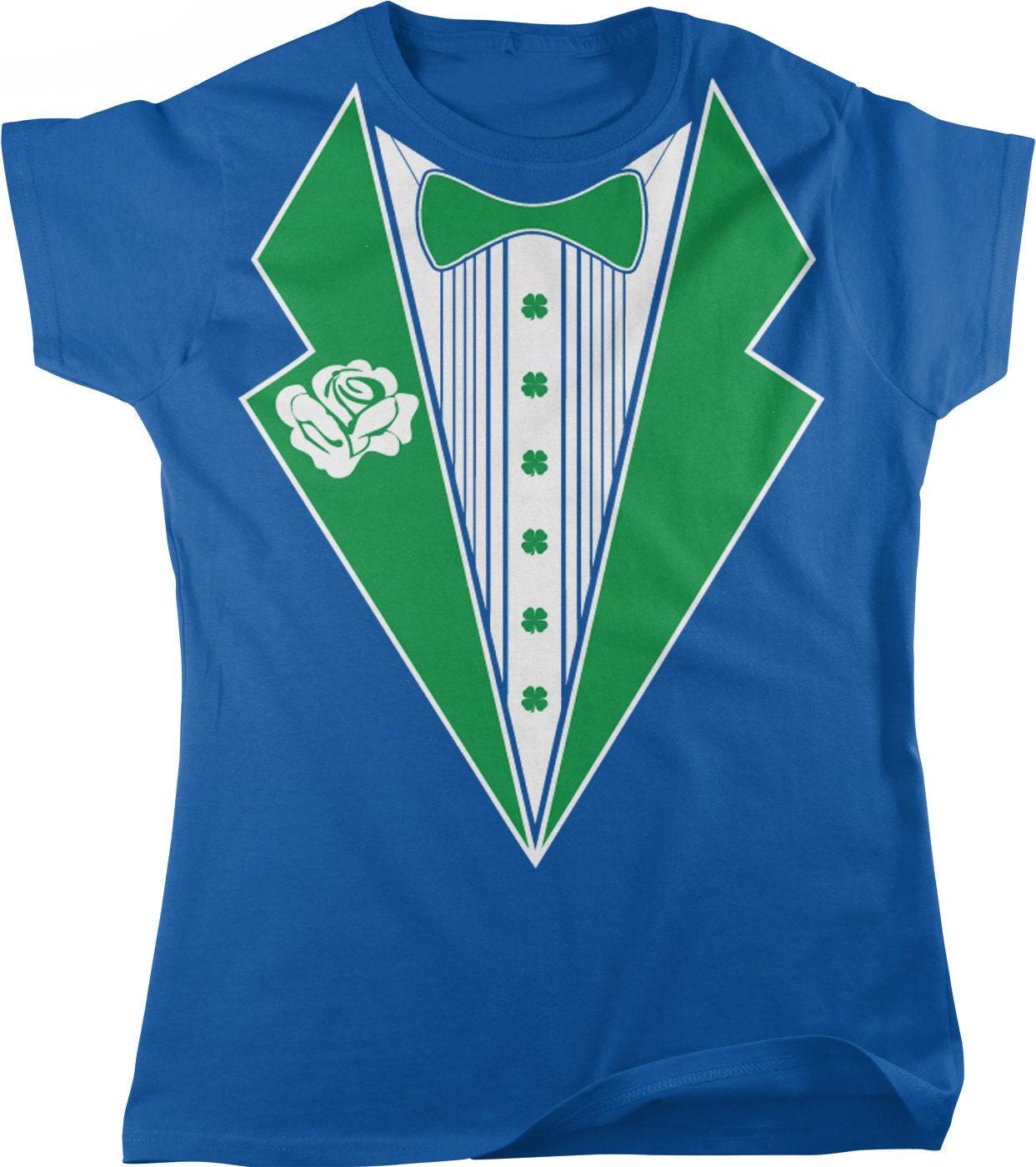 Womens Irish T Shirt - Clover Button Down | St Patricks Day Tee, Heritage Celebration Wear
