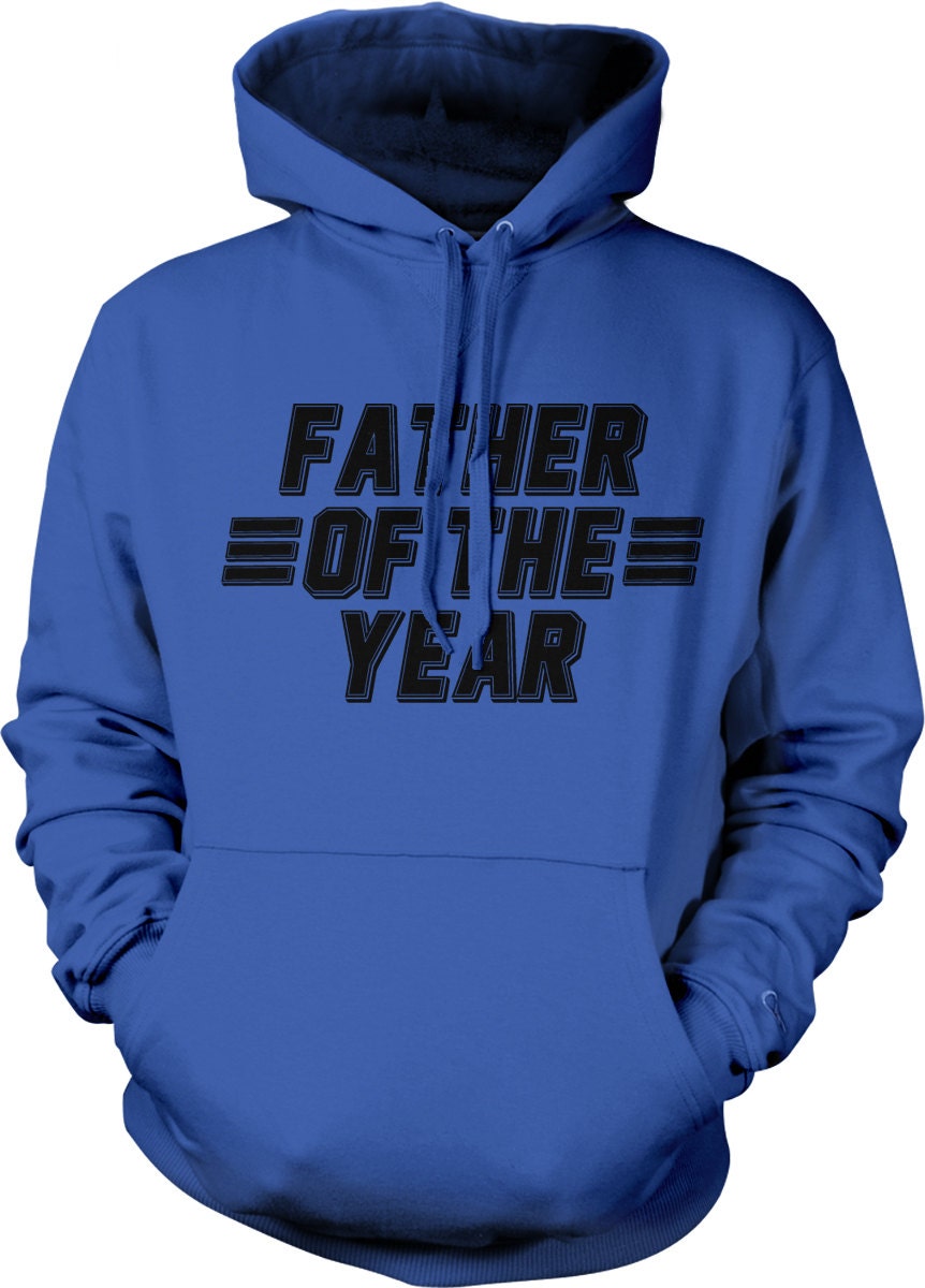 Father Of The Year Hoodie – Casual Cotton Blend Sweatshirt With Pouch Pocket