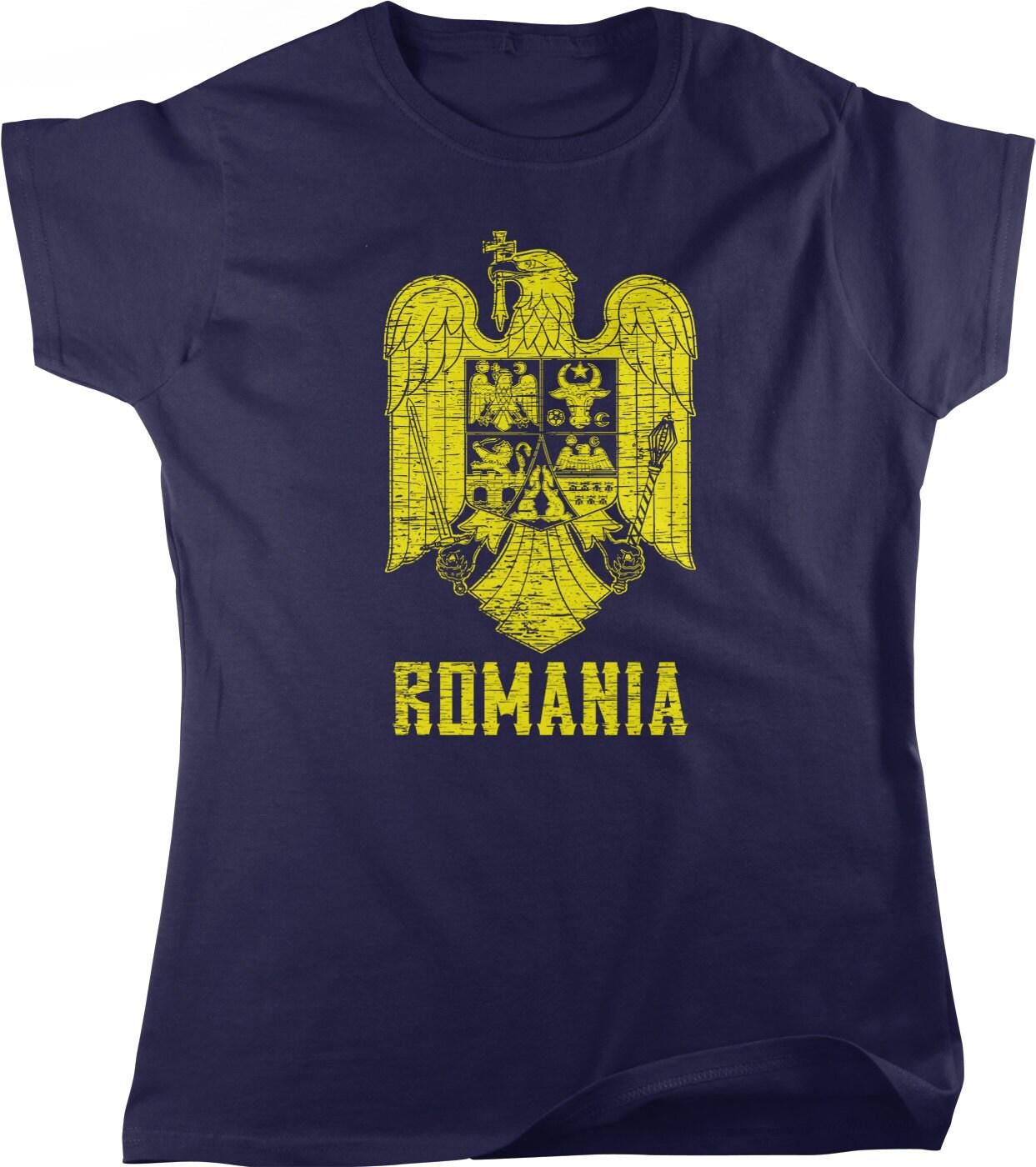 Romania Coat of Arms Shirt – Women's Full Cut Tee With Eagle Emblem