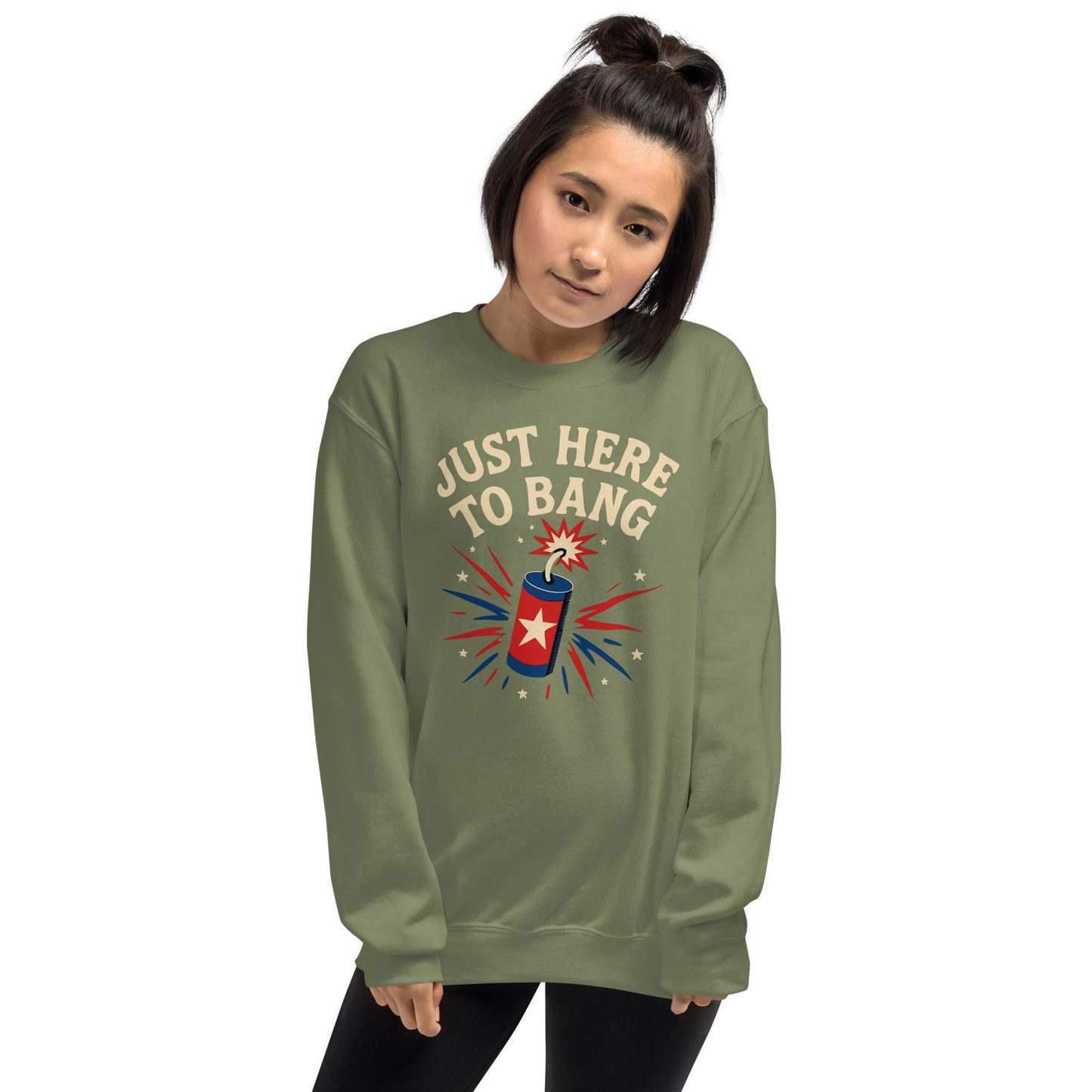 just here to bank july 4th bbq gear Unisex Sweatshirt