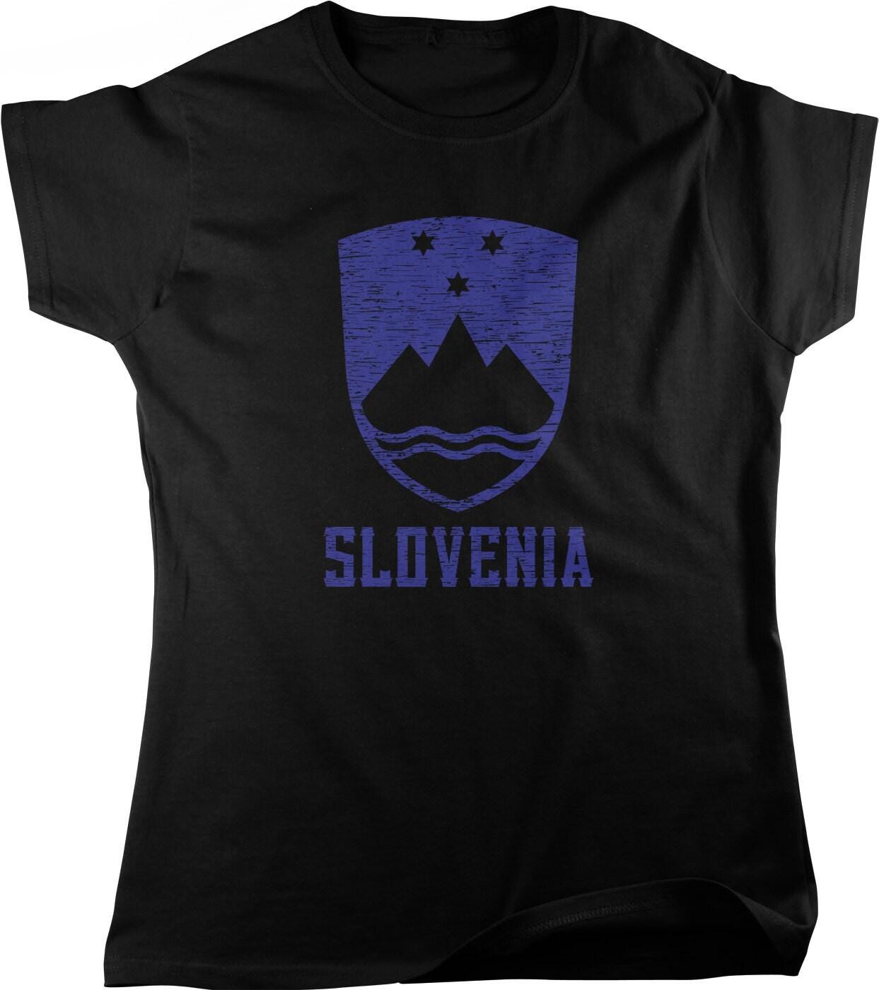 Slovenia Coat Of Arms Shirt – Women's Graphic Tee With Mount Triglav & Stars